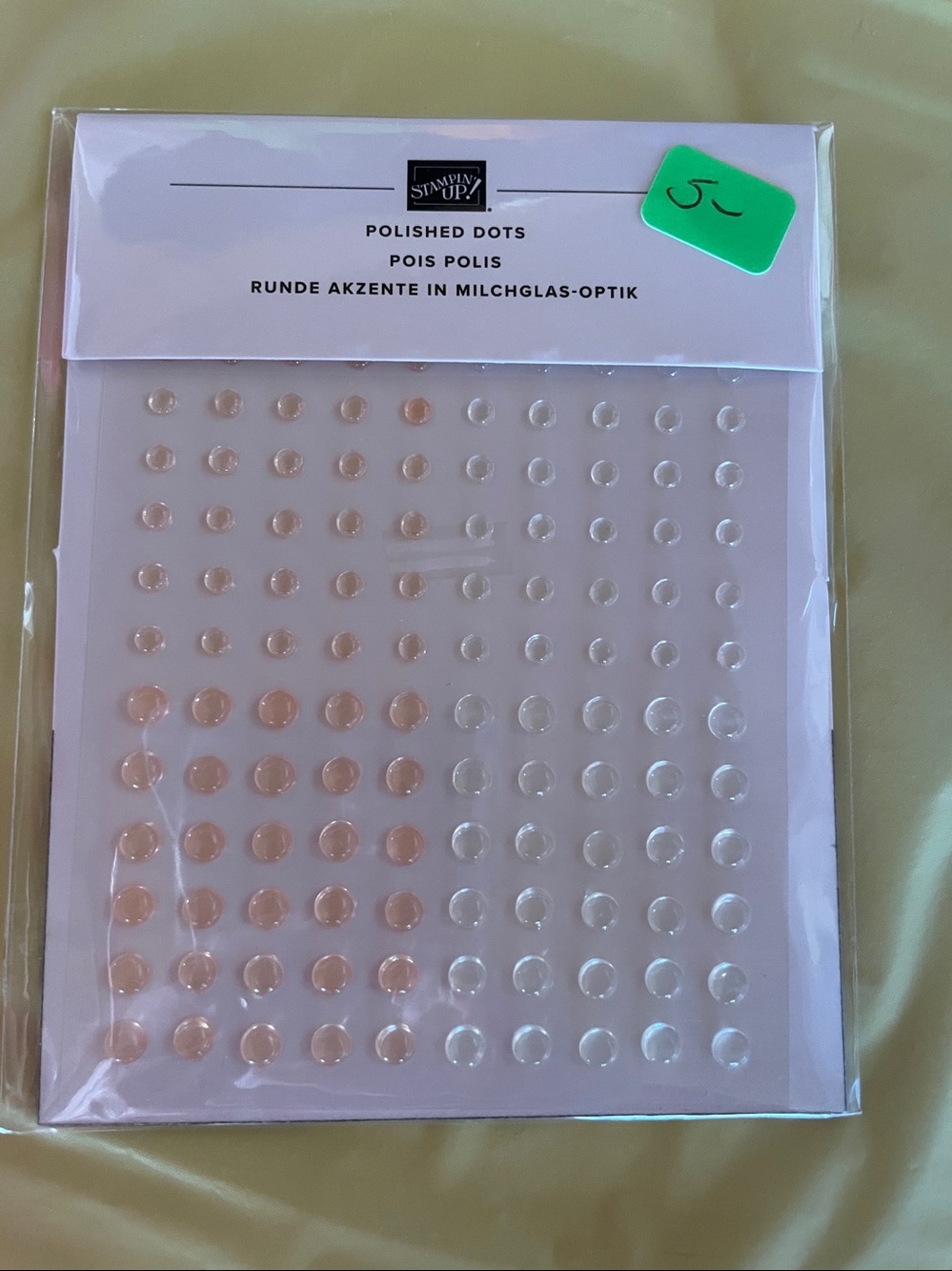 Neutral Pearl Dot Stickers - Adhesive Embellishments